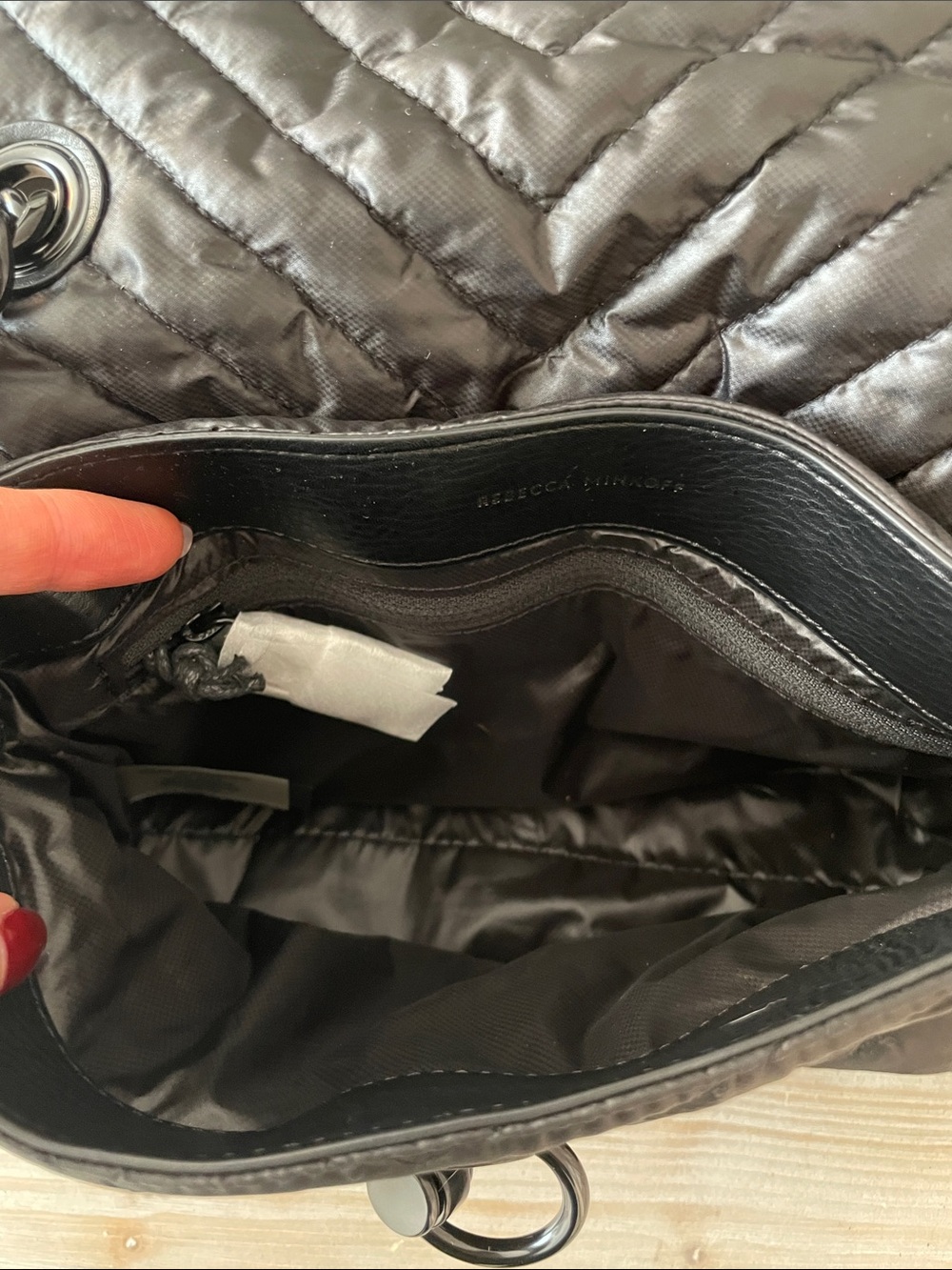 Rebecca Minkoff Black Quilted Chain-Strap Crossbody - Picture 5 of 5